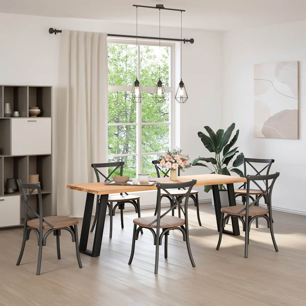 Konsollbordben U-formet 2 stk svart 38x(72-73) cm stål