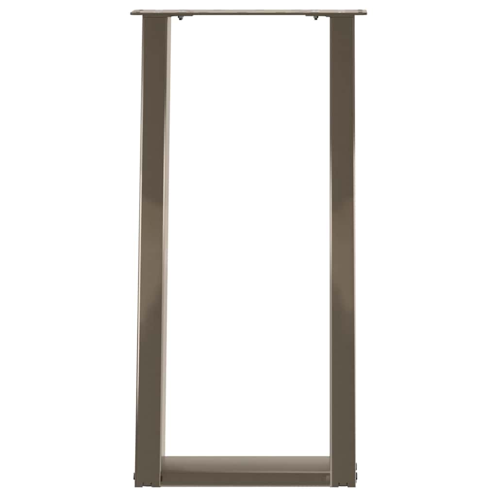 Konsollbordben U-formet 2 stk naturstål 38 x (72-73) cm stål