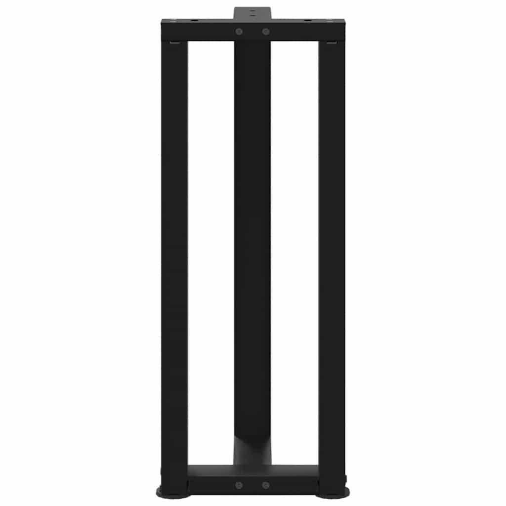 Konsollbordben T-formet 2 stk svart 25x28x(72-73) cm stål