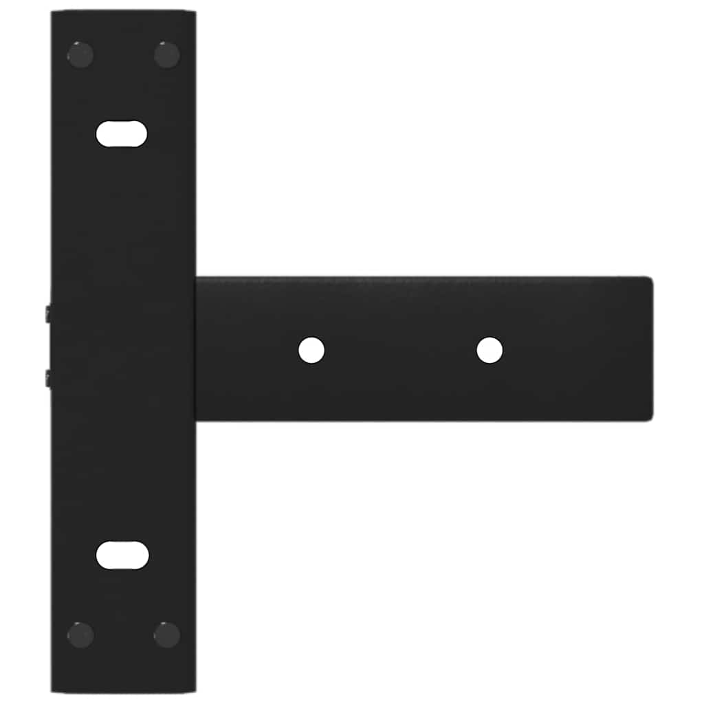 Konsollbordben T-formet 2 stk svart 25x28x(72-73) cm stål