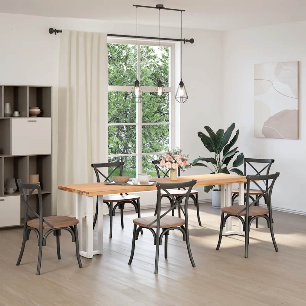 Konsollbordben T-formet 2 stk hvit 20x28x(72-73) cm stål