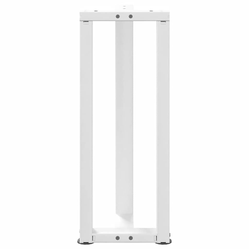 Konsollbordben T-formet 2 stk hvit 20x28x(72-73) cm stål