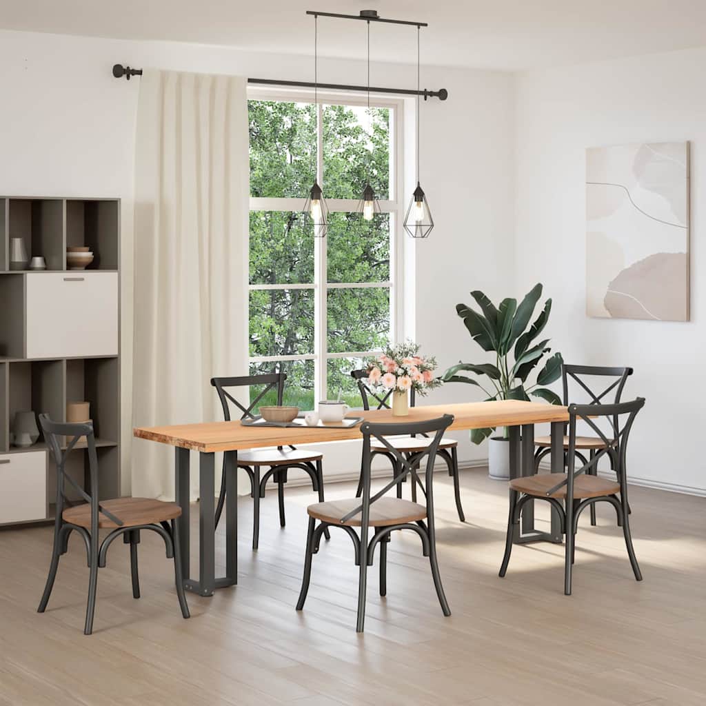 Konsollbordben T-formet 2 stk antrasitt 25x28x(72-73) cm stål