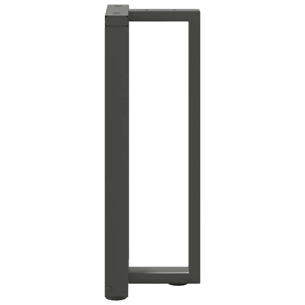 Konsollbordben T-formet 2 stk antrasitt 25x28x(72-73) cm stål