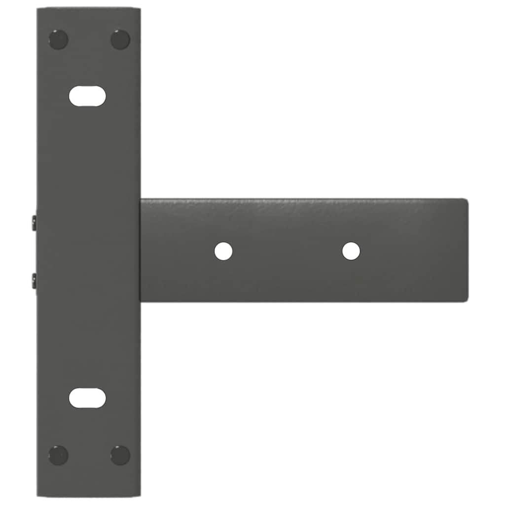 Konsollbordben T-formet 2 stk antrasitt 25x28x(72-73) cm stål