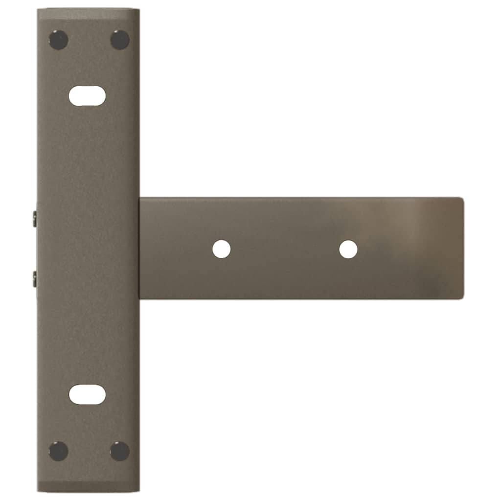 Konsollbordben T-formet 2 stk naturell 25x28x(72-73) cm stål