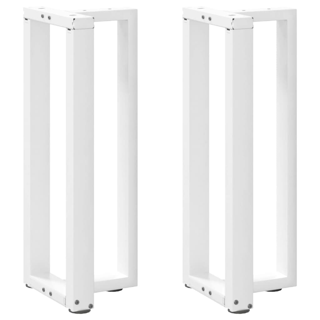 Konsollbordben T-formet 2 stk hvit 38x25x(72-73) cm stål