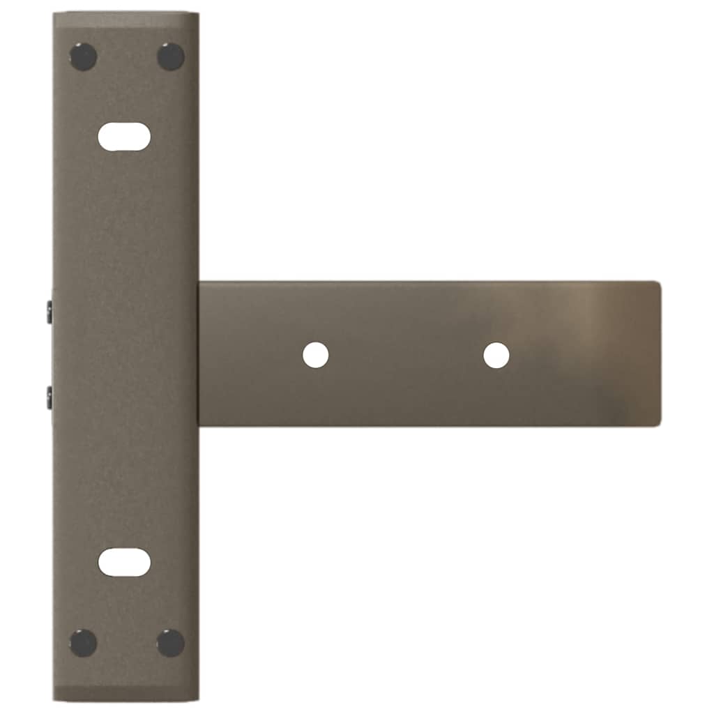 Konsollbordben T-formet 2 stk naturell 38x25x(72-73) cm stål