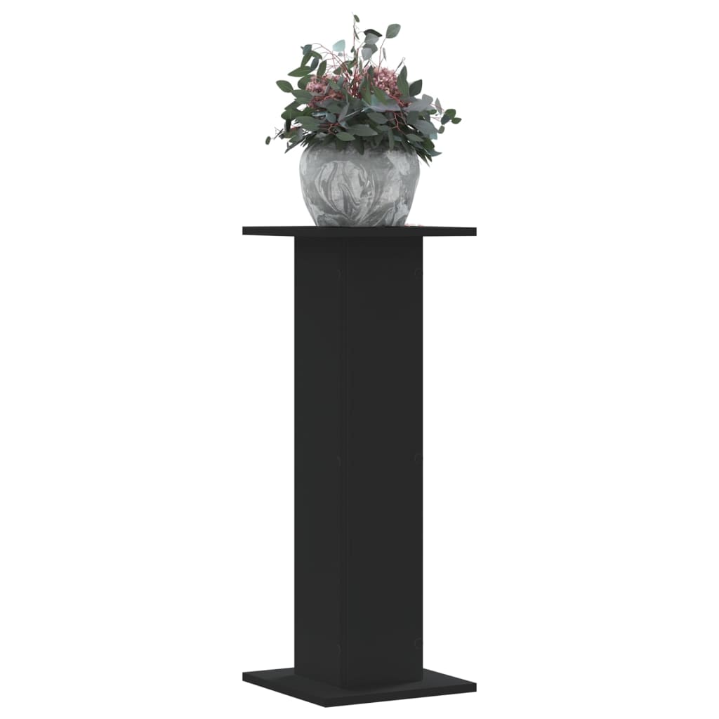 Plantestativ 2 stk svart 30x30x80 cm konstruert tre