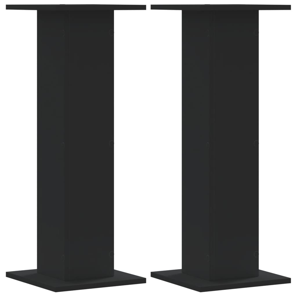 Plantestativ 2 stk svart 30x30x80 cm konstruert tre