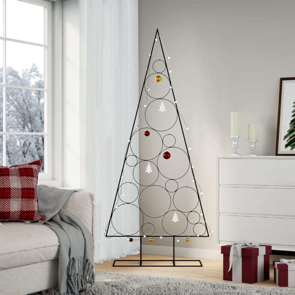 Juletre til dekorasjon metall svart 180 cm