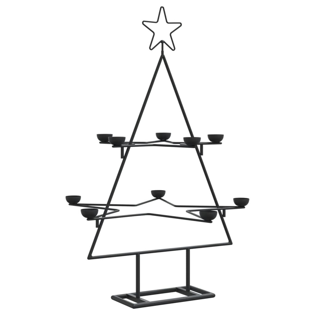 Juletre til dekorasjon metall svart 75 cm