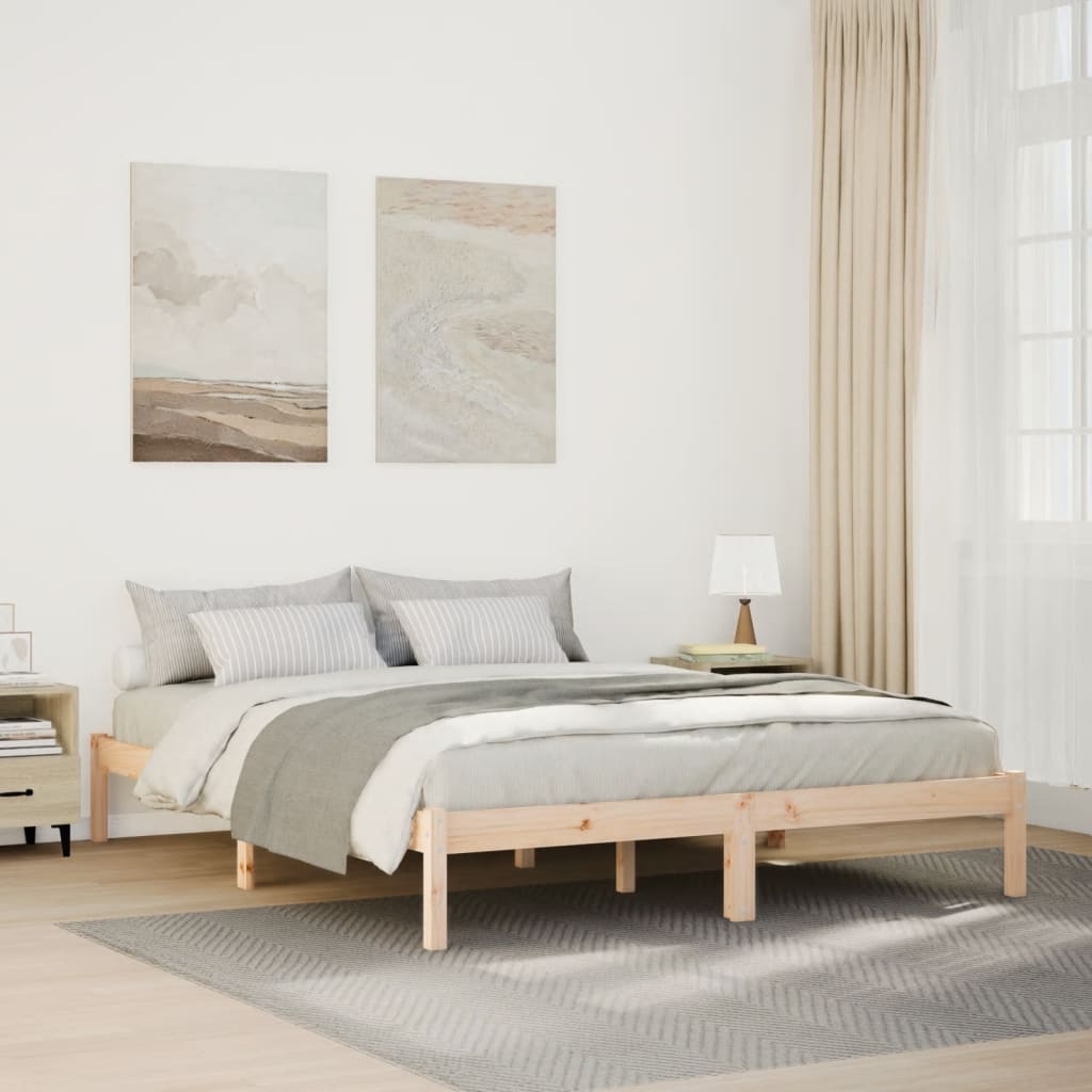 Ekstra lang sengeramme uten madrass 160x220 cm heltre furu