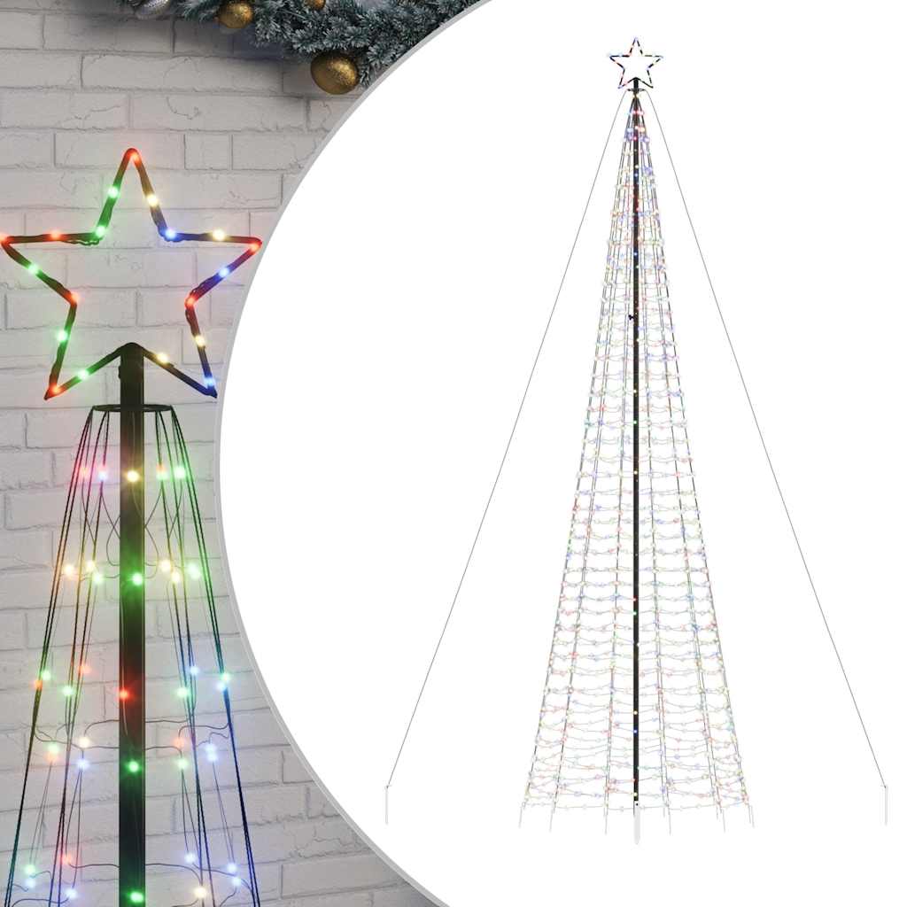 LED Juletre med Spikes 1534 LED Fargerike 500 cm