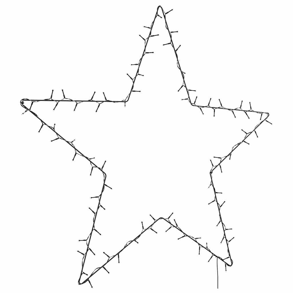 Julelys stjernesilhuett 115 LED varm hvit