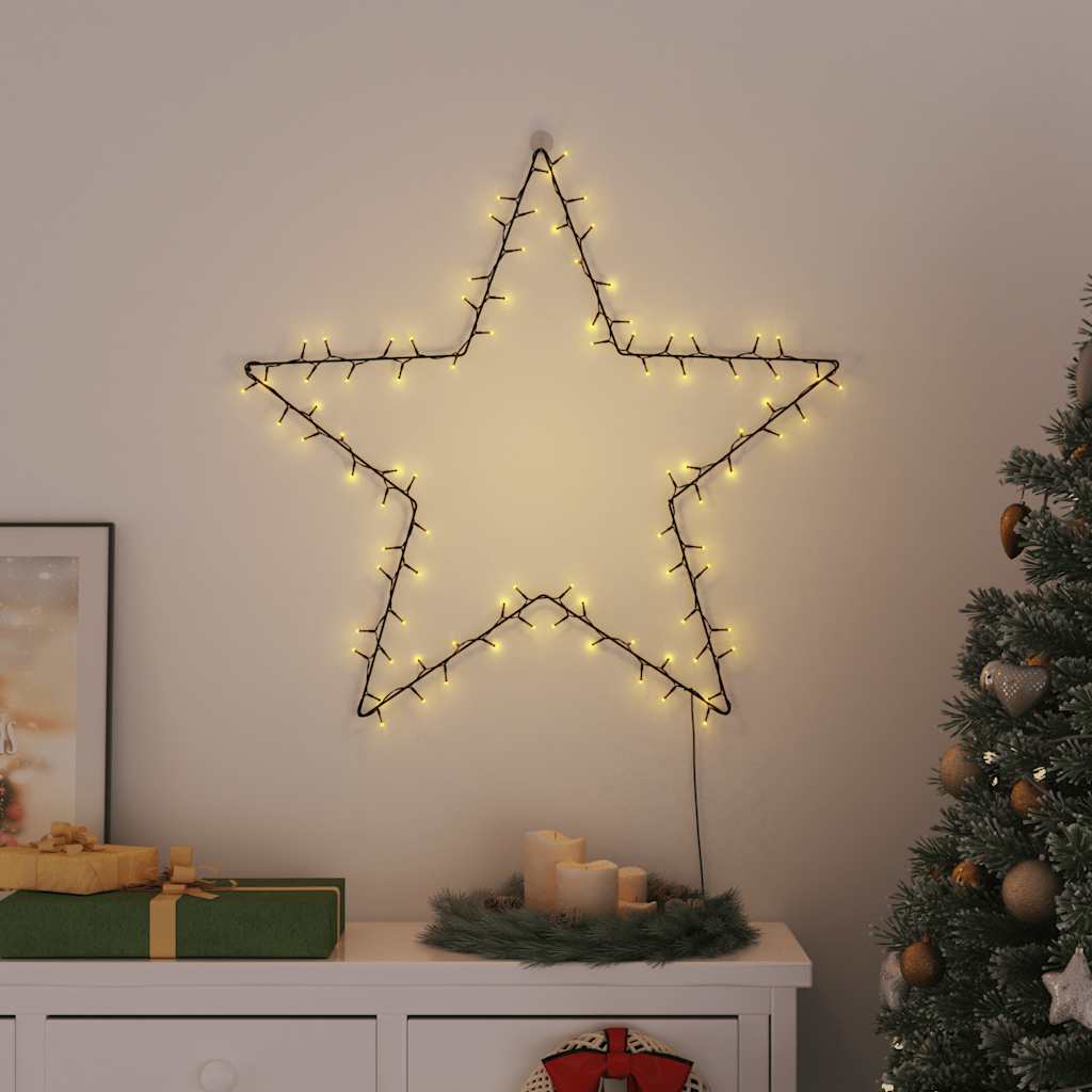 Julelys stjernesilhuett 115 LED varm hvit