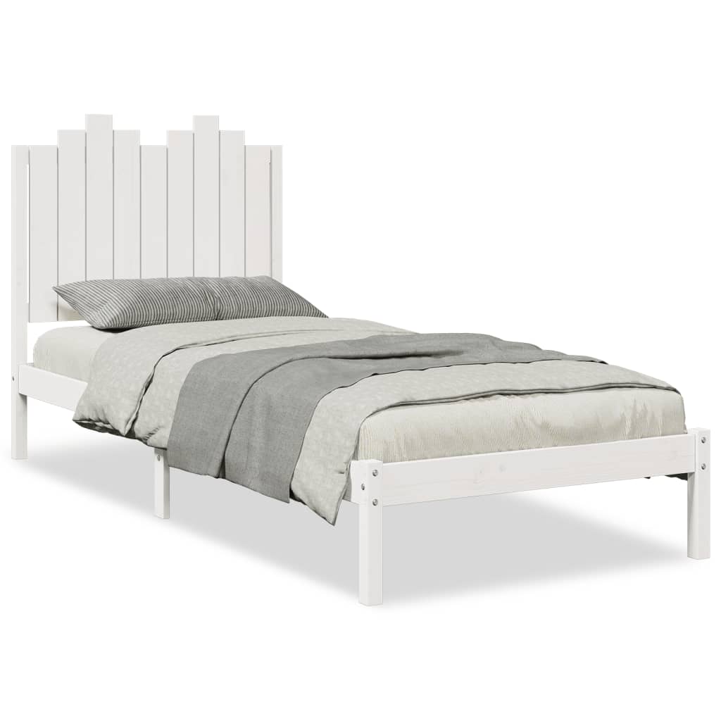 Ekstra lang sengeramme uten madrass hvit 100x210 cm heltre