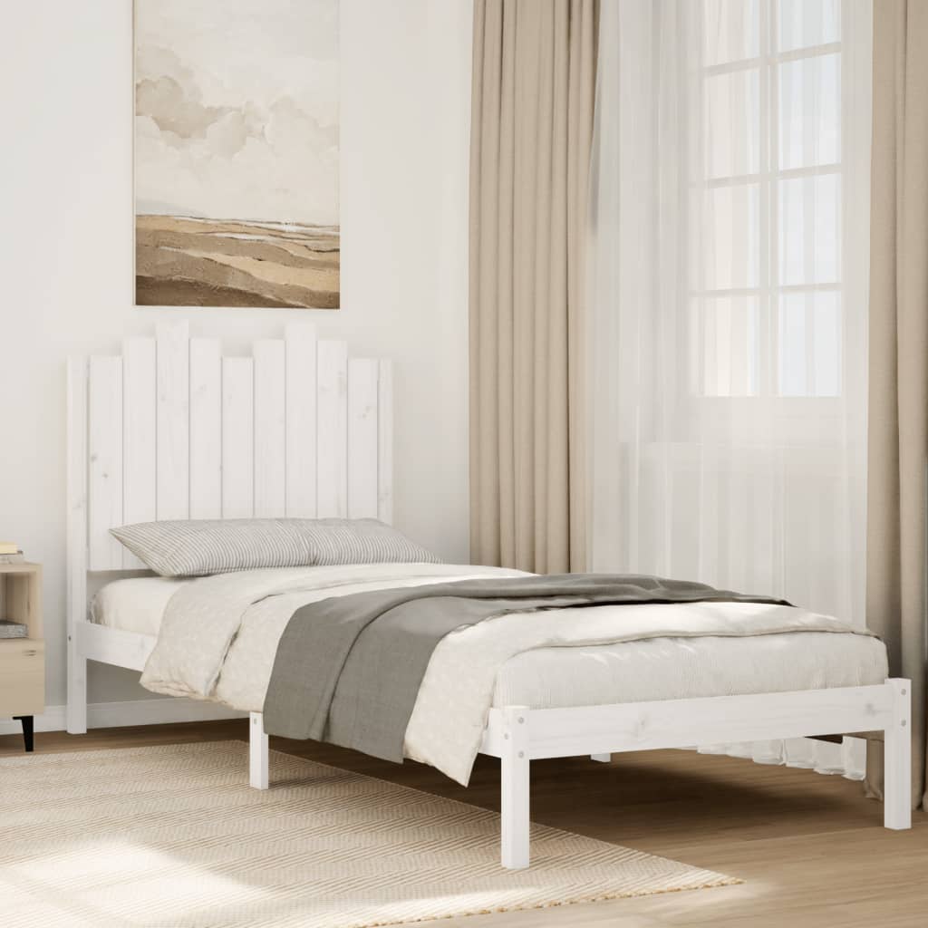 Ekstra lang sengeramme uten madrass hvit 100x210 cm heltre