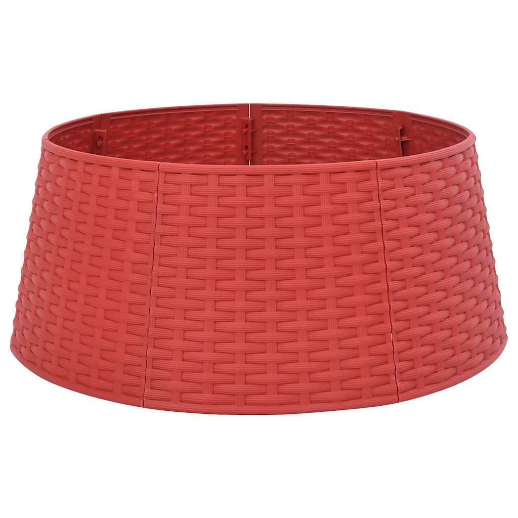 Juletreskjørt rødt Ø56x23 cm plast
