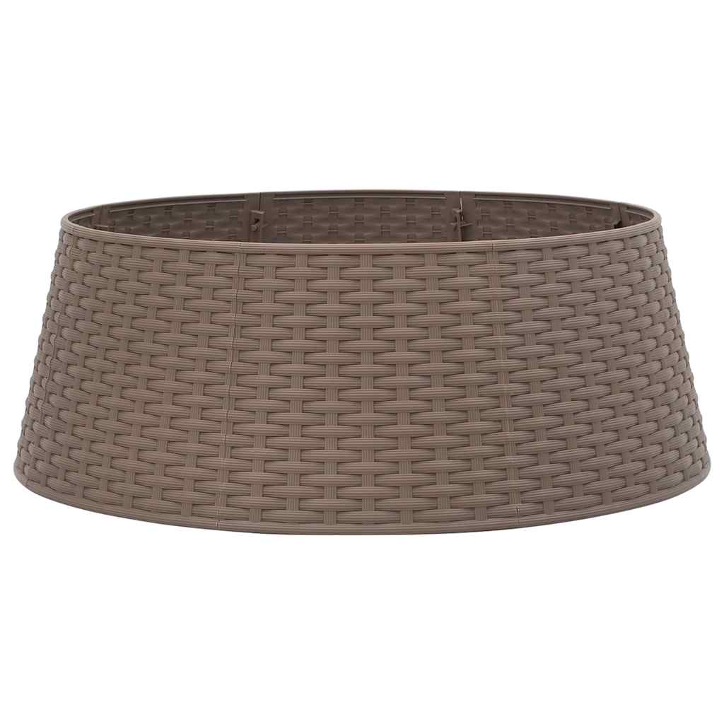 Juletreskjørt brun Ø65x23 cm plast