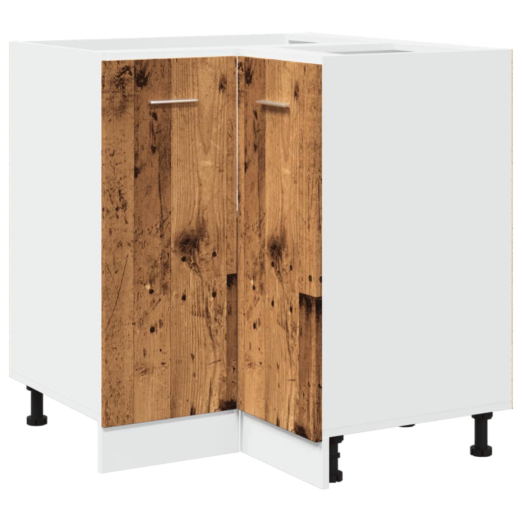 Kjøkkenskap gammelt tre 75,5x75,5x81,5 cm konstruert tre