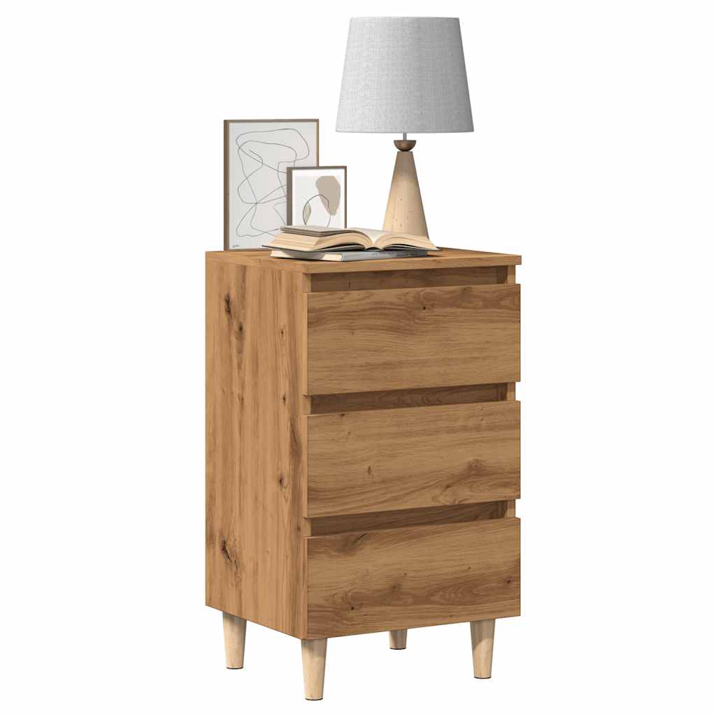 Nattbord artisan eik 40x35x69 cm konstruert tre