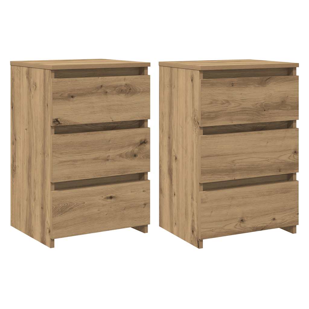 Nattbord 2 stk artisan eik 40x35x62,5 cm konstruert tre
