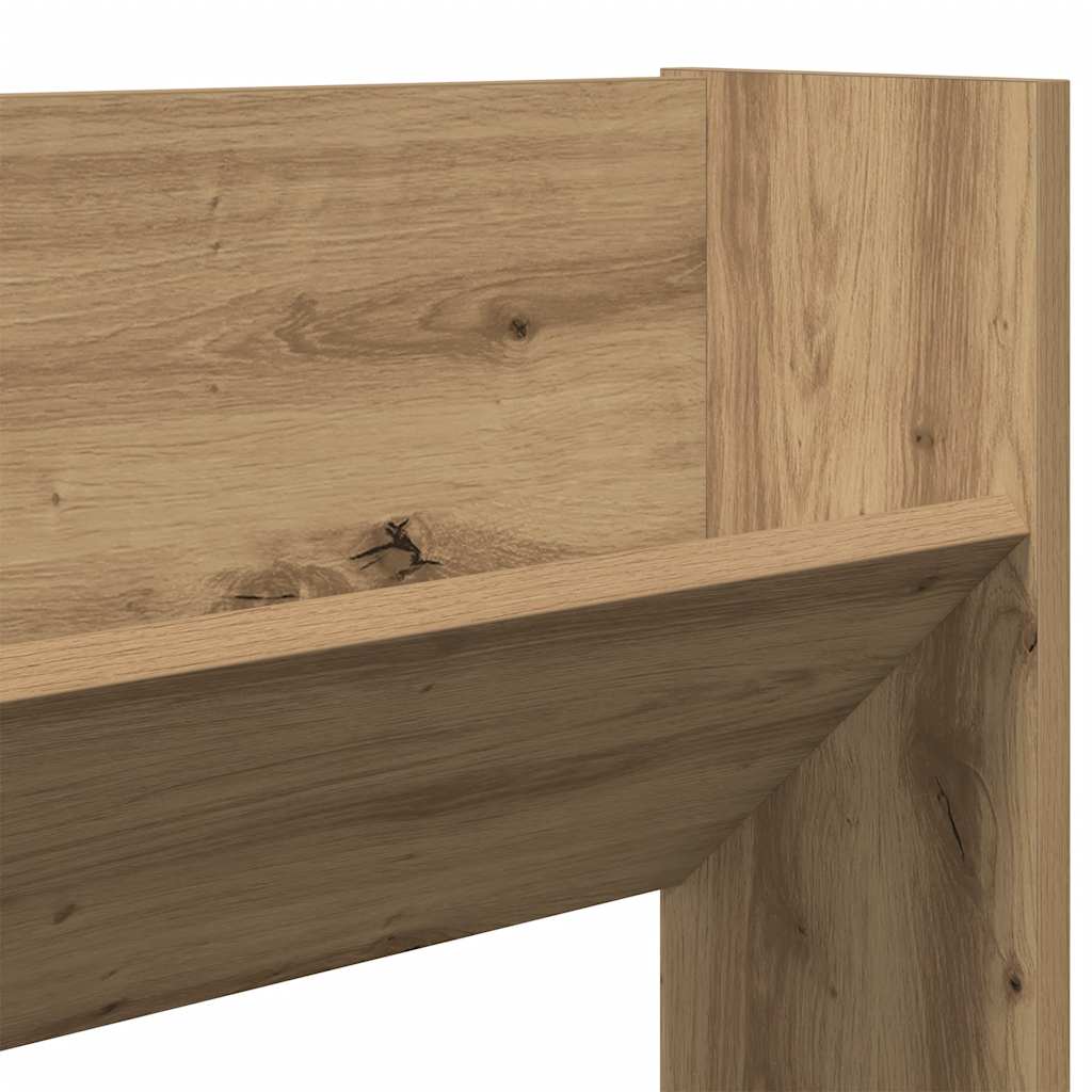 Veggmontert skohylle artisan eik 80x18x60 cm konstruert tre