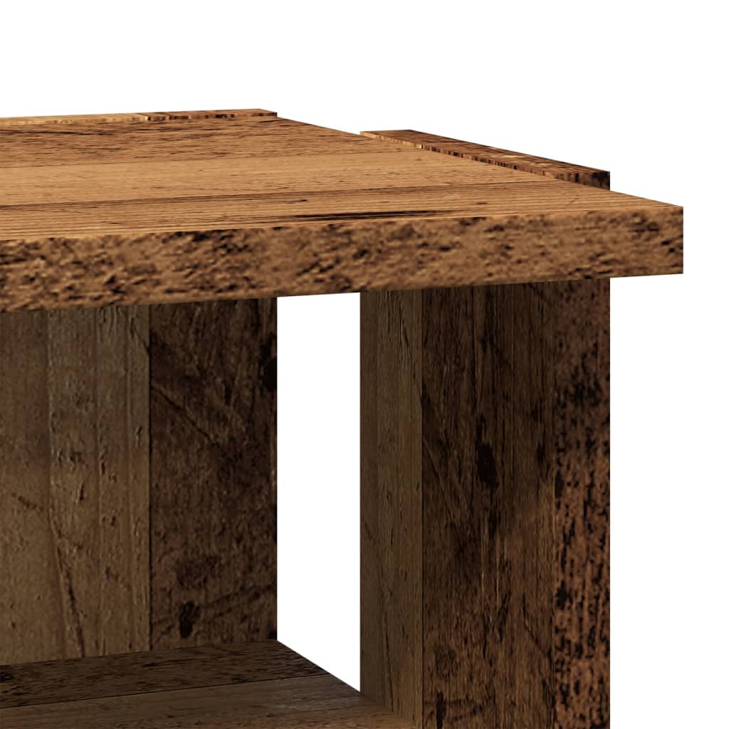 Skohylle gammelt tre 28x27x102 cm konstruert tre