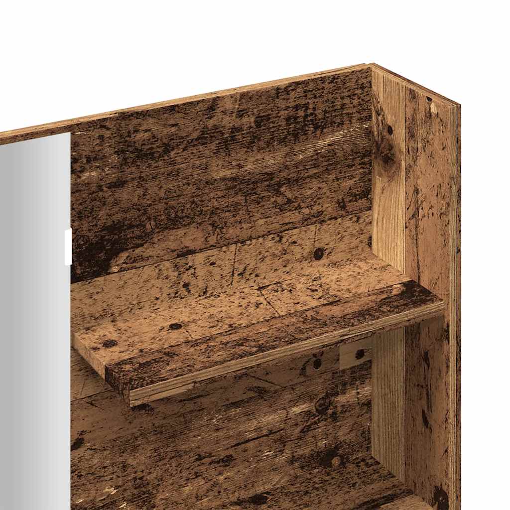 Sminkebord med speil gammelt tre 74,5x40x141 cm