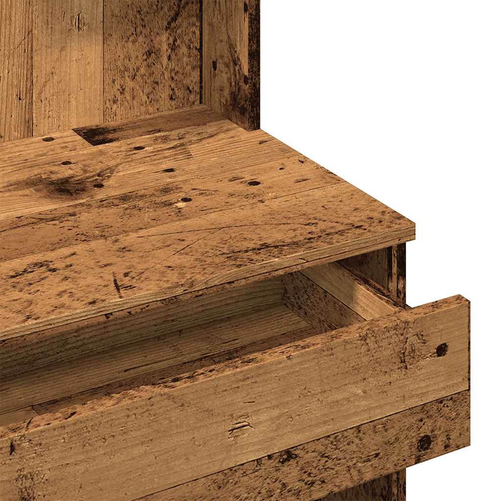 Sminkebord med speil gammelt tre 96x39x142 cm