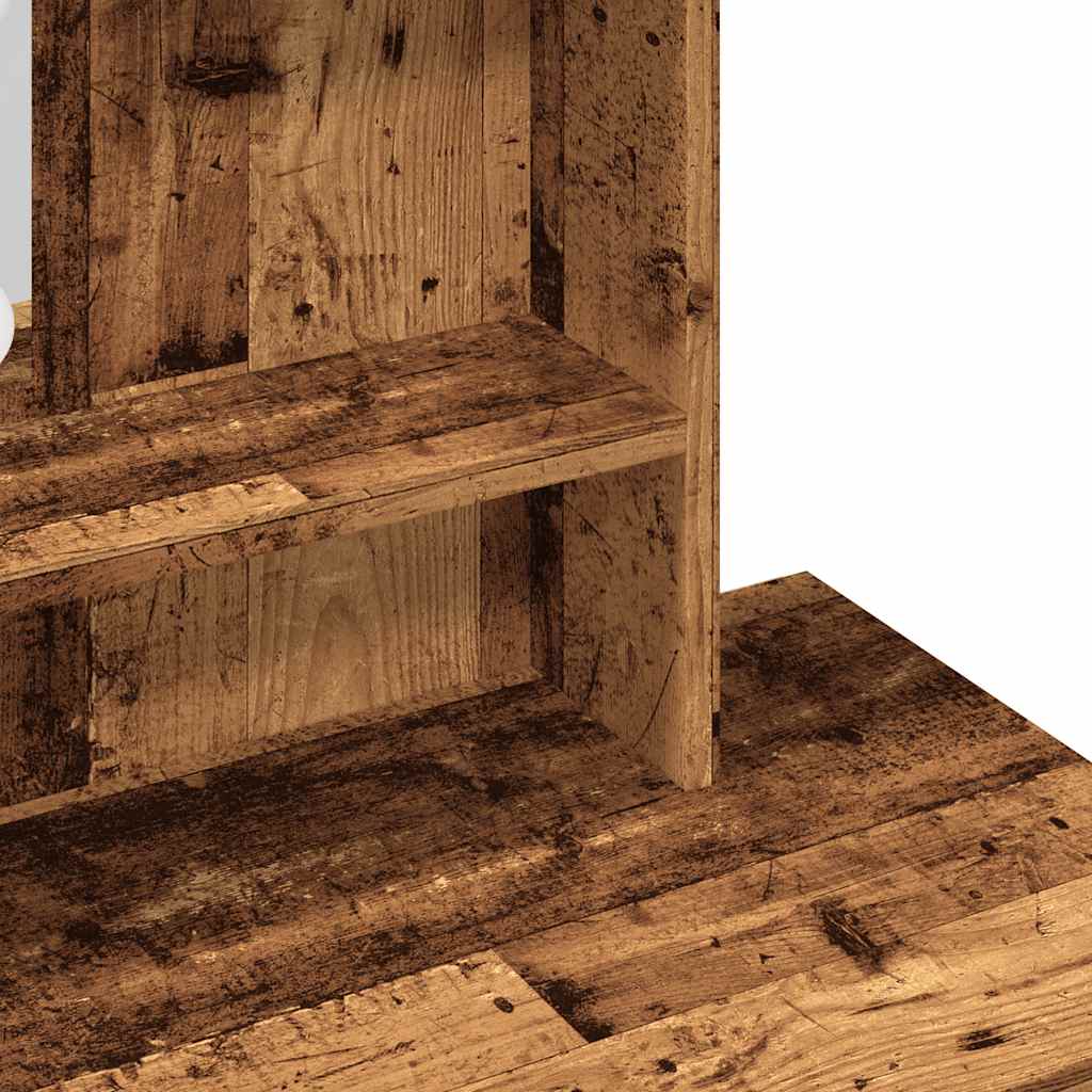 Sminkebord med LED gammelt tre 86,5x35x136 cm