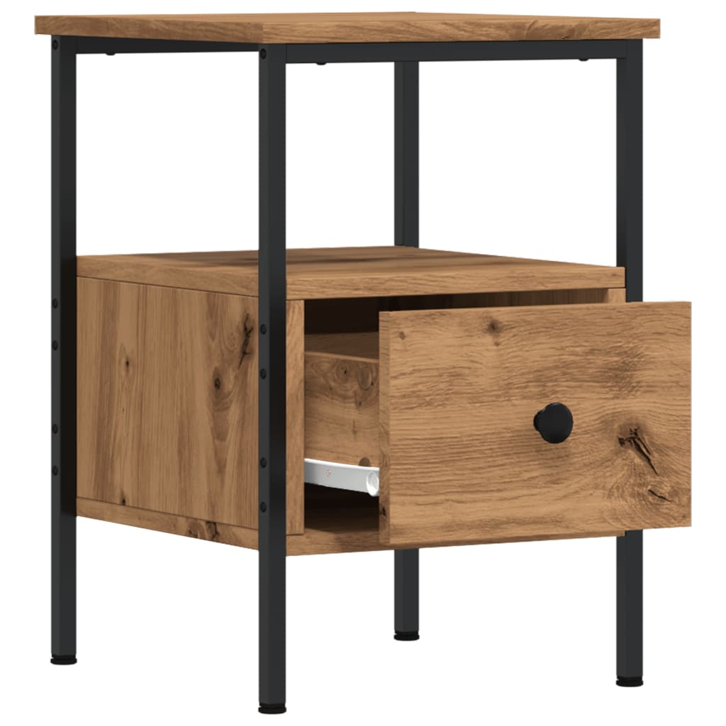 Nattbord 2 stk artisan eik 34x36x50 cm konstruert tre