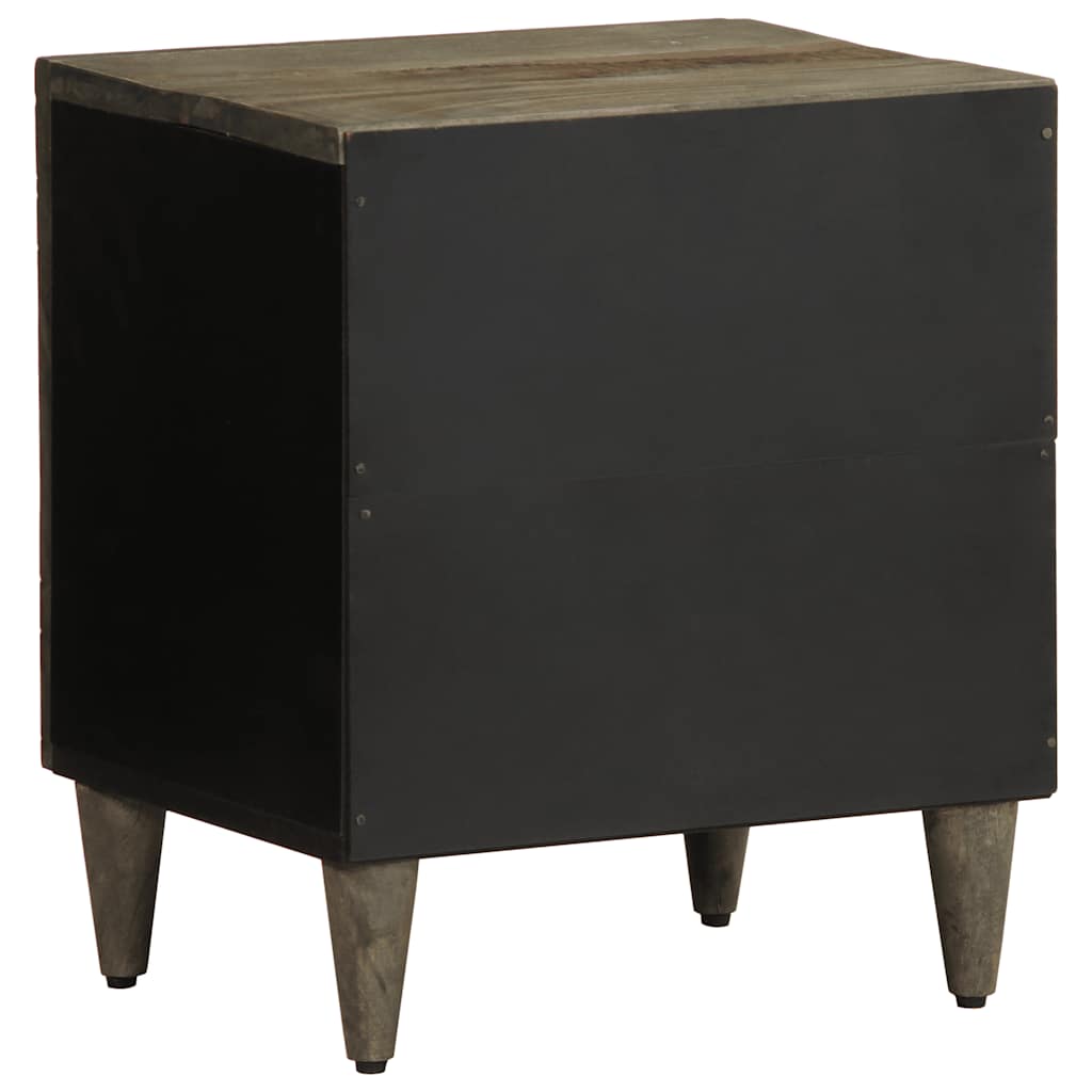 Nattbord lysegrå 40x33x46 cm heltre mango