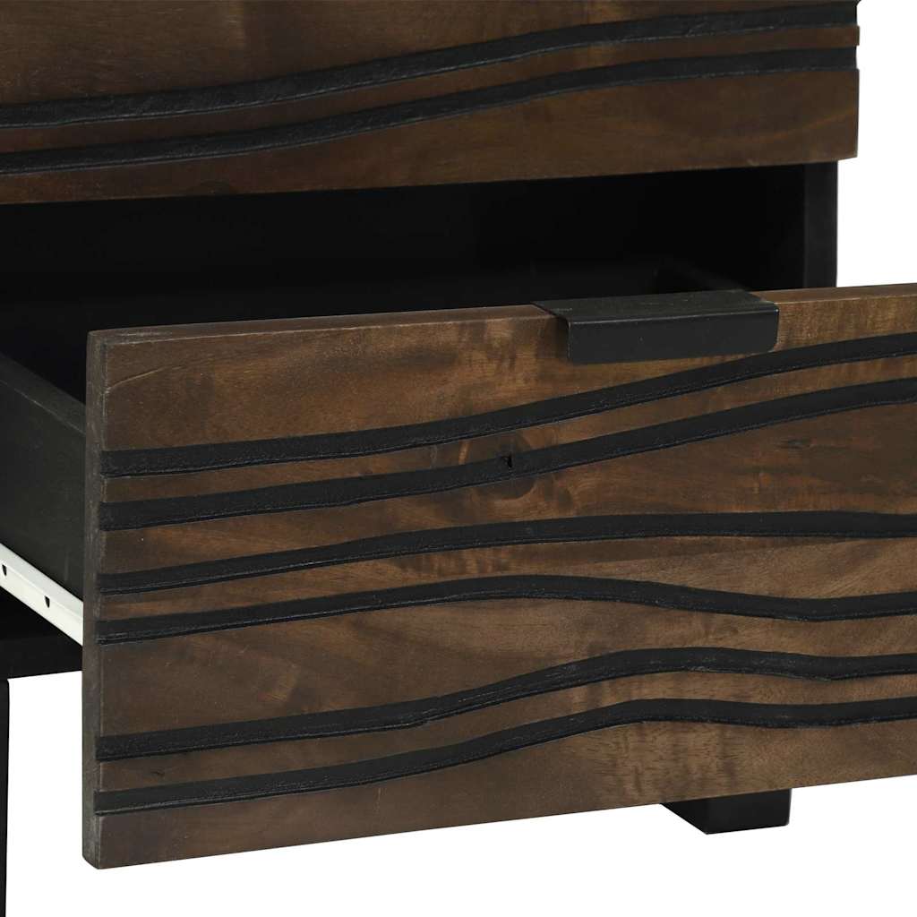 Nattbordskap med skuff Valnøtt 40 x 33 x 46 cm heltre mango