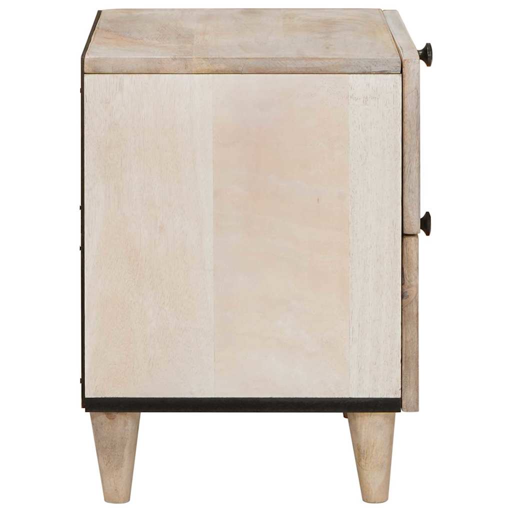 Nattbord med skuff Beige 40 x 33 x 46 cm heltre mango