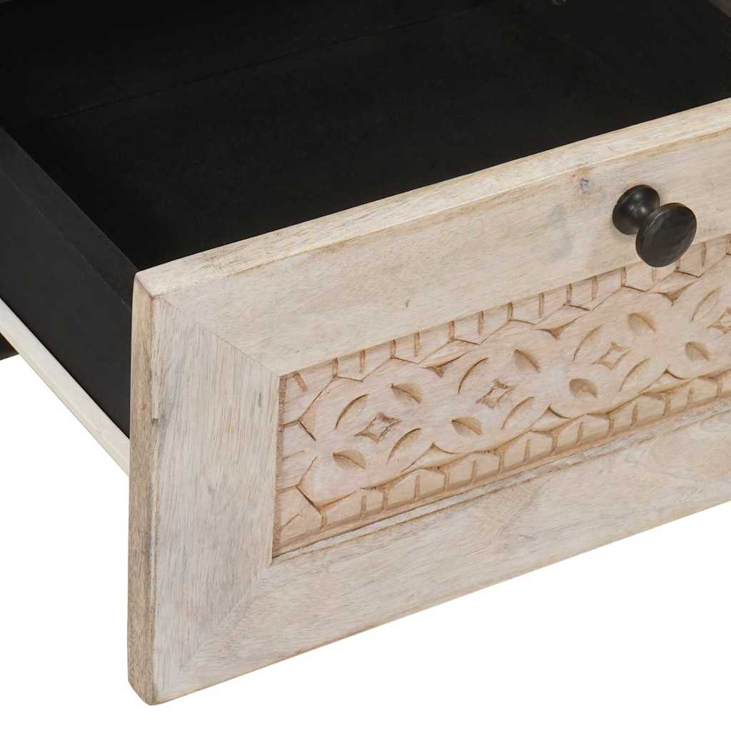 Nattbord med skuff Beige 40 x 33 x 46 cm heltre mango