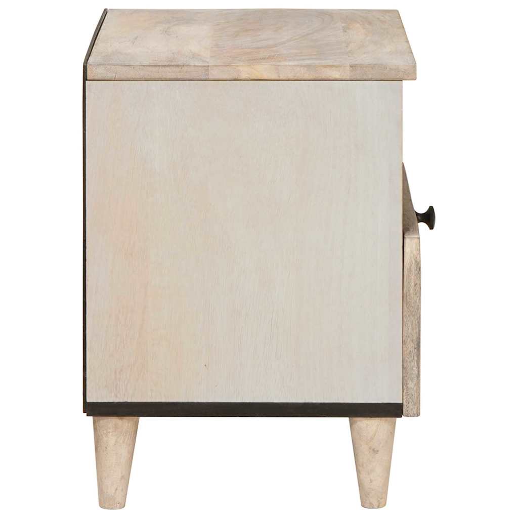 Nattbord med skuff Beige 40 x 33 x 46 cm heltre mango