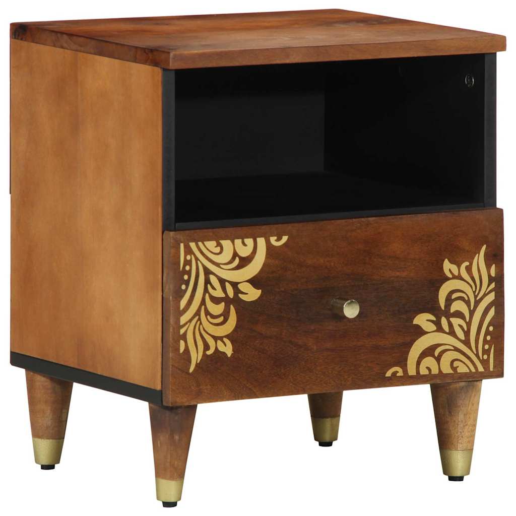 Nattbordskap 2 pcs honningbrun 40 x 33 x 46 cm heltre mango