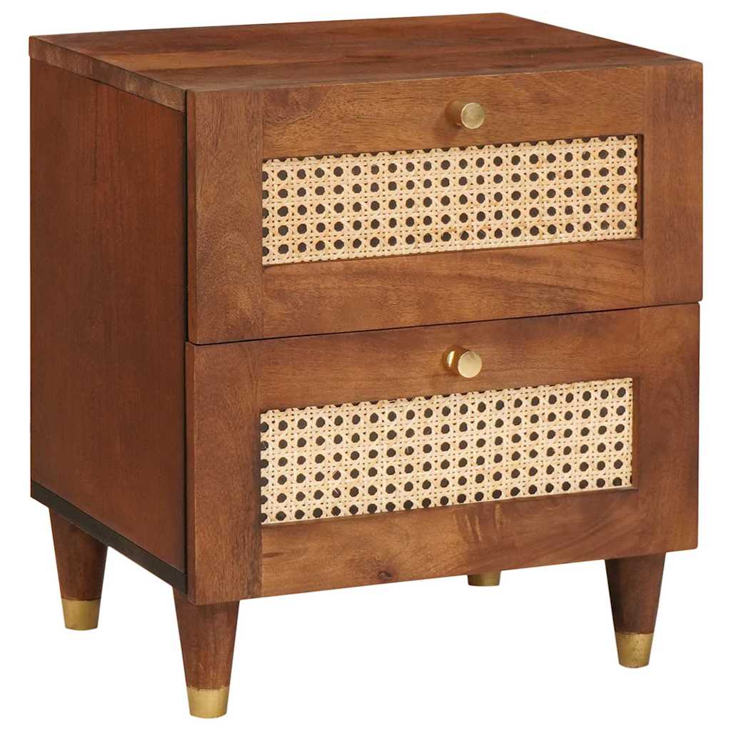 Nattbord 40 x 33.5 x 46 cm Solid mango tre og konstruert tre