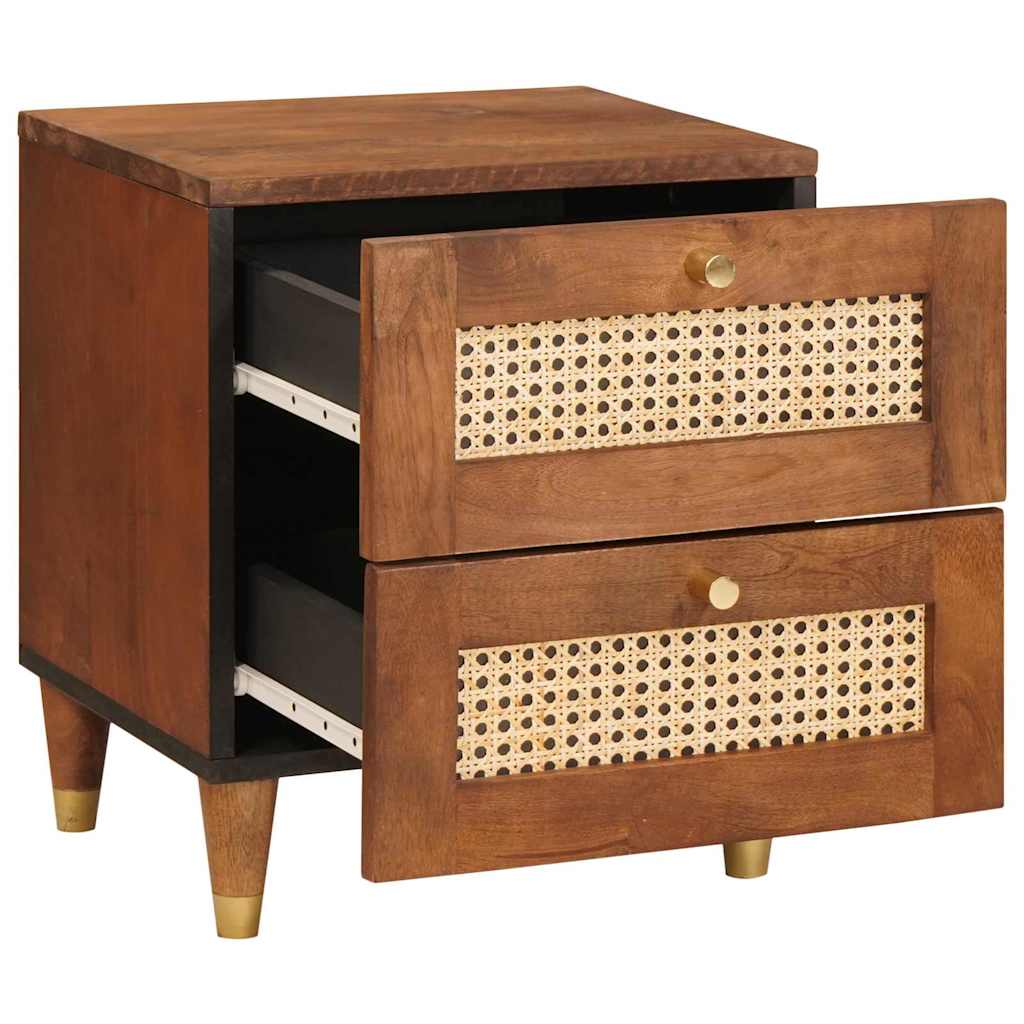 Nattbord 40 x 33.5 x 46 cm Solid mango tre og konstruert tre