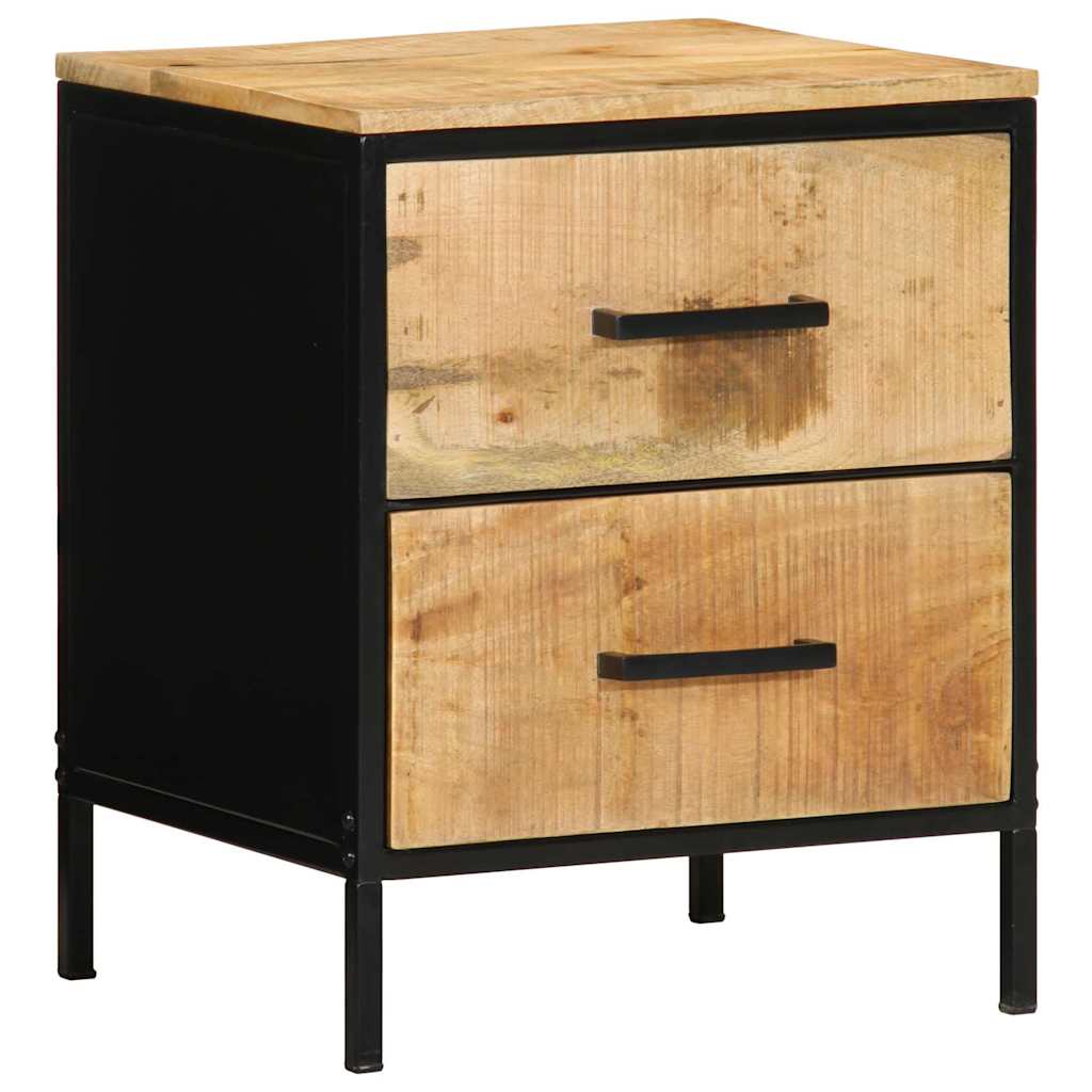 Nattbordskap Brunt og svart 40 x 35 x 50 cm heltre mango