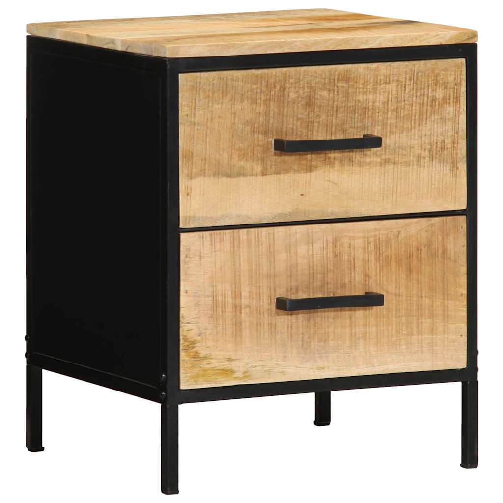 Nattbordskap Brunt og svart 40 x 35 x 50 cm heltre mango