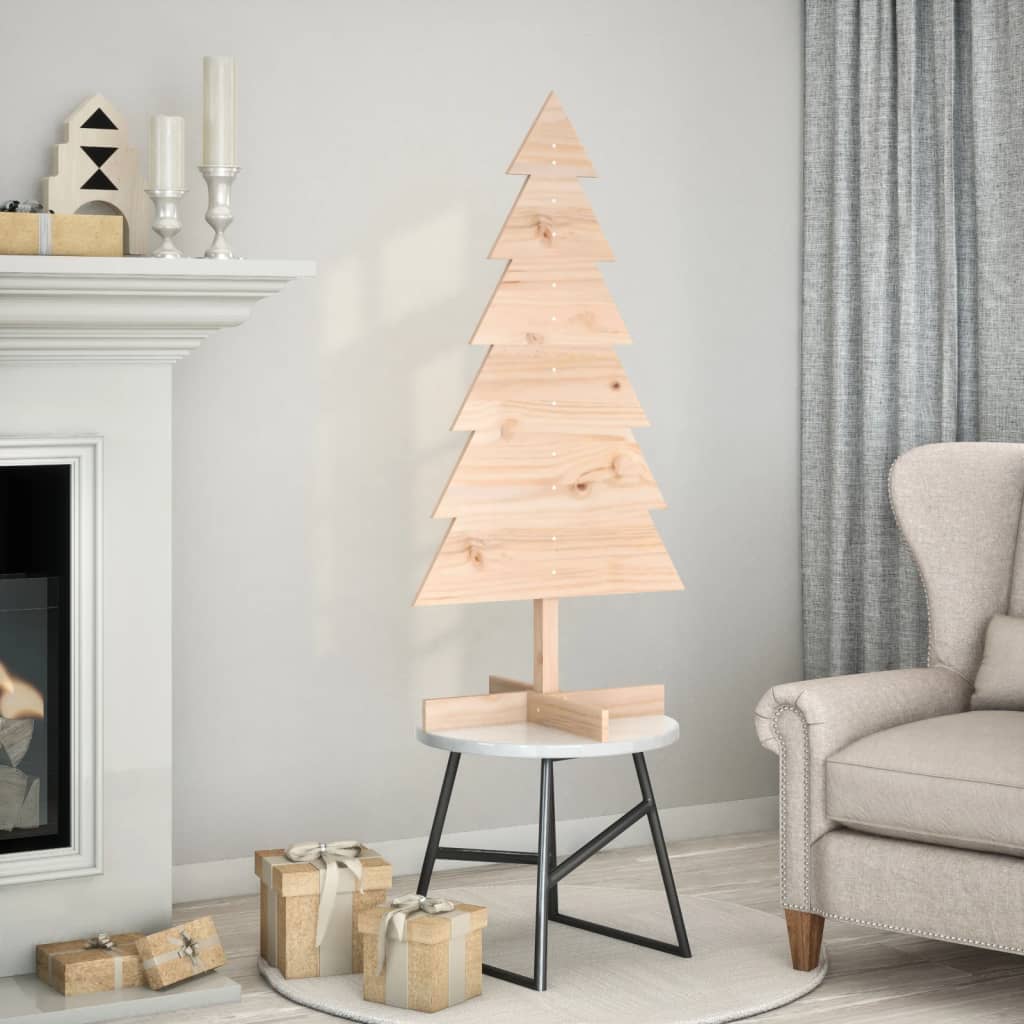 Juletre av tre til pynt 120 cm heltre furu