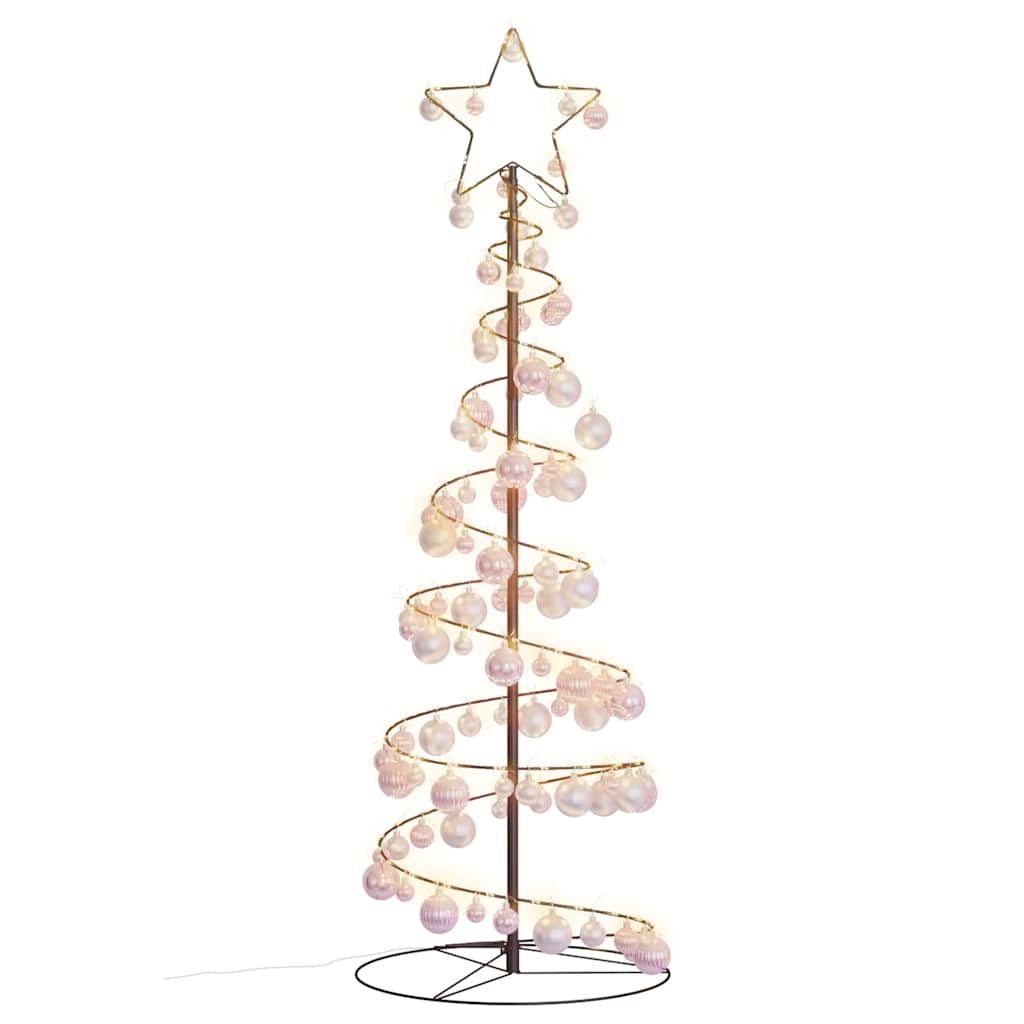 LED Juletre med Baubles 100 LEDs Varm Hvit 150 cm