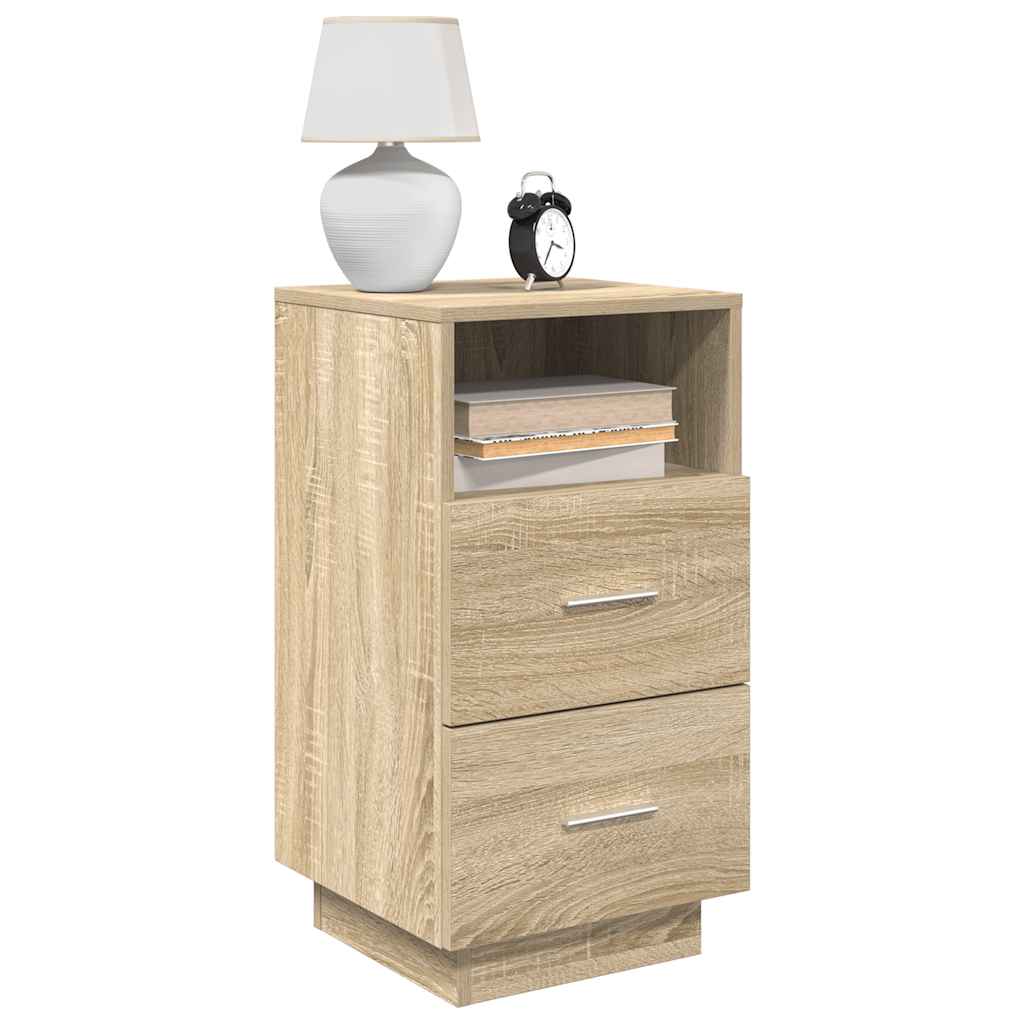 Nattbord med 2 skuffer sonoma eik 36x36x68 cm