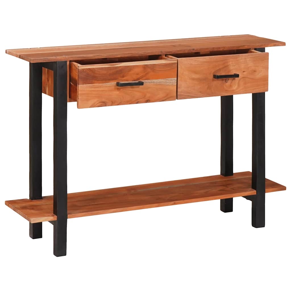 Konsollbord med skuff Brun 110 x 30 x 75 cm heltre akasie