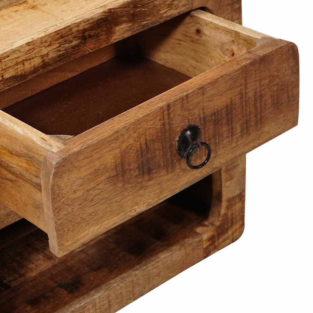 Vegghengt nattbord med skuff Brun 40 x 30 x 36 cm heltre mango