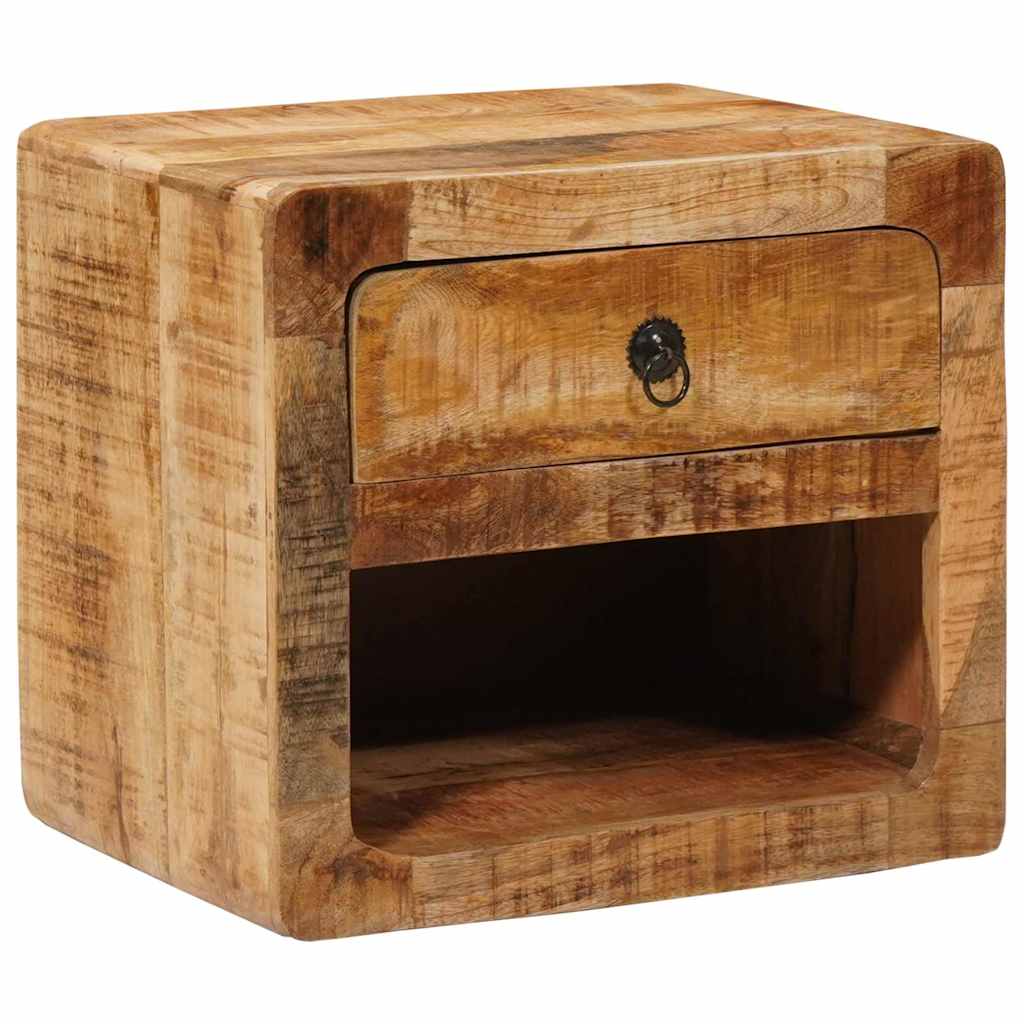 Vegghengt nattbord med skuff Brun 40 x 30 x 36 cm heltre mango