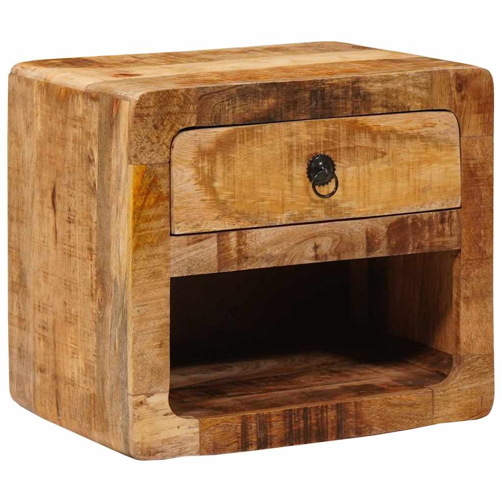 Vegghengt nattbord med skuff Brun 40 x 30 x 36 cm heltre mango